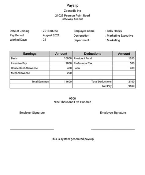 blank payslip template south africa